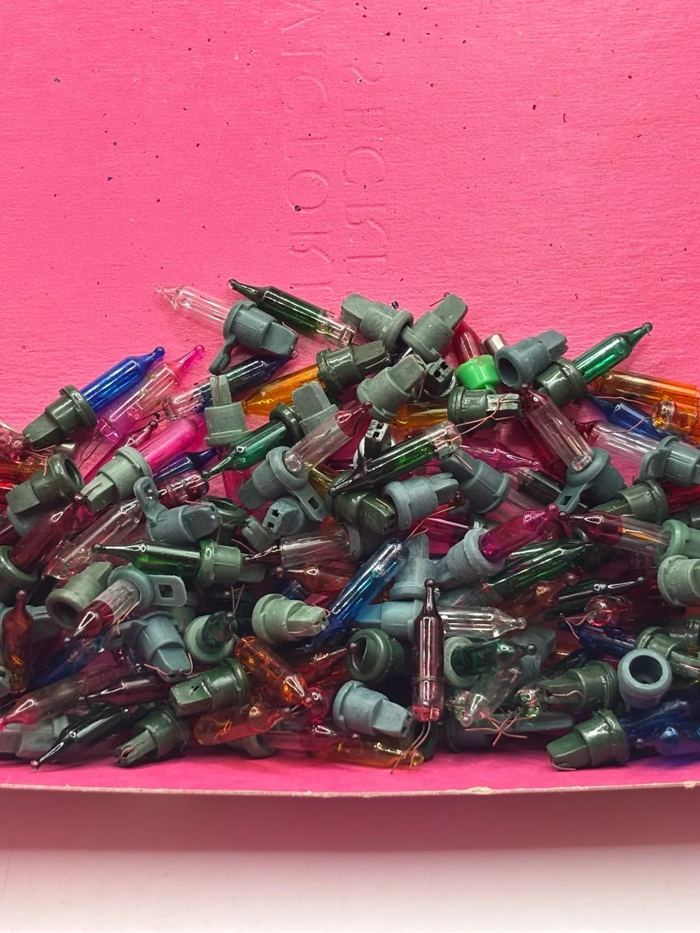 Vtg Lot 100+ Christmas Light Flower Tulip Multi Color Covers Reflectors Bulbs